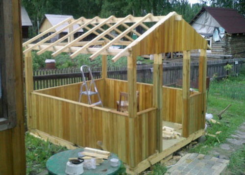 Строительство простой двухскатной крыши