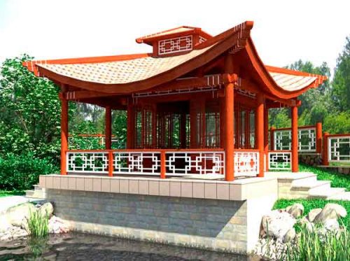 Китайская архитектура отличается от японской яркими цветами и роскошью